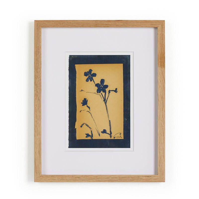 Vintage Blue Daisy by Shaina Page - White Oak