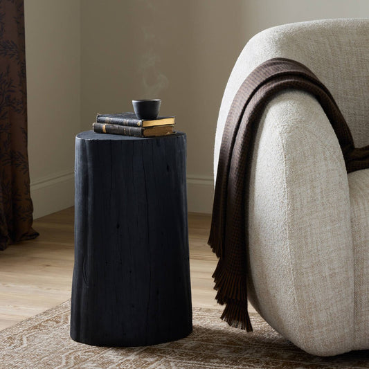 Sola End Table - Black Resin