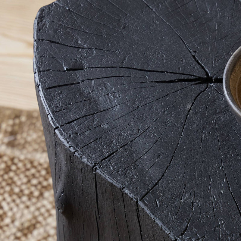 Amiko End Table - Black Resin