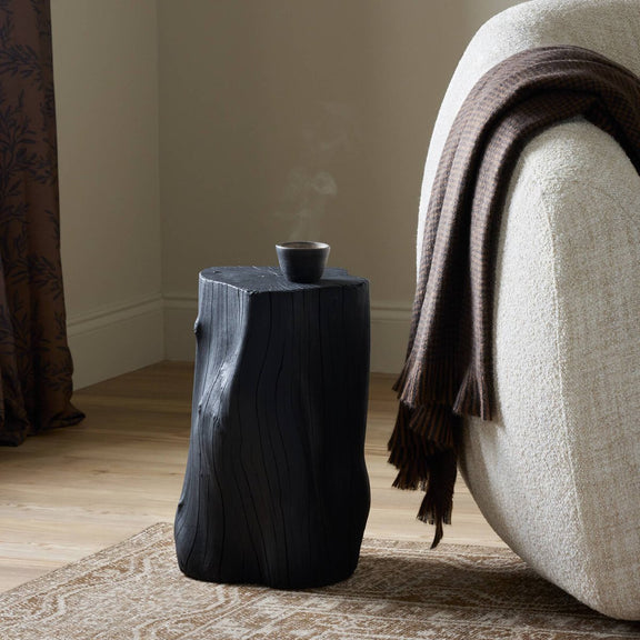 Amiko End Table - Black Resin
