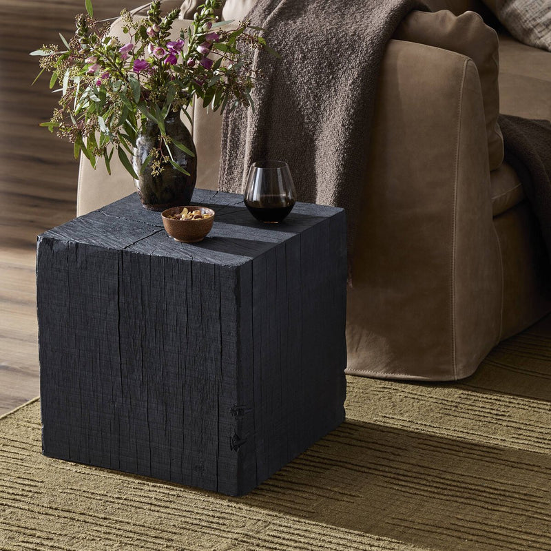 Vesto End Table - Black Resin