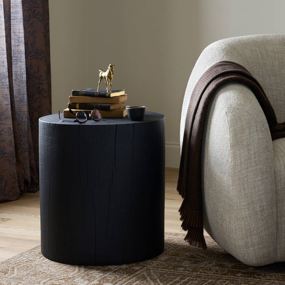 Layo End Table - Black Resin