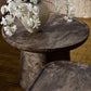 Zane End Table - Warm Grey Marble