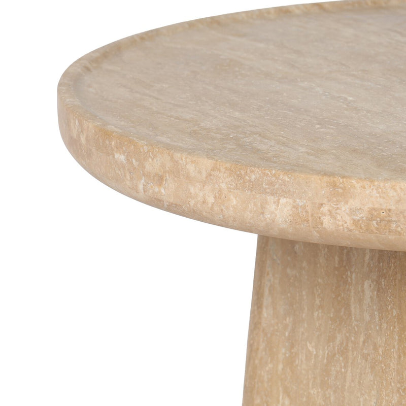 Zane End Table - Golden Travertine