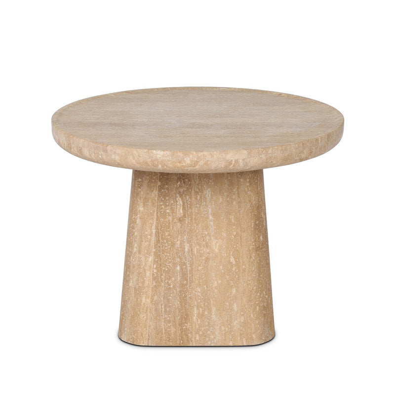 Zane End Table - Golden Travertine