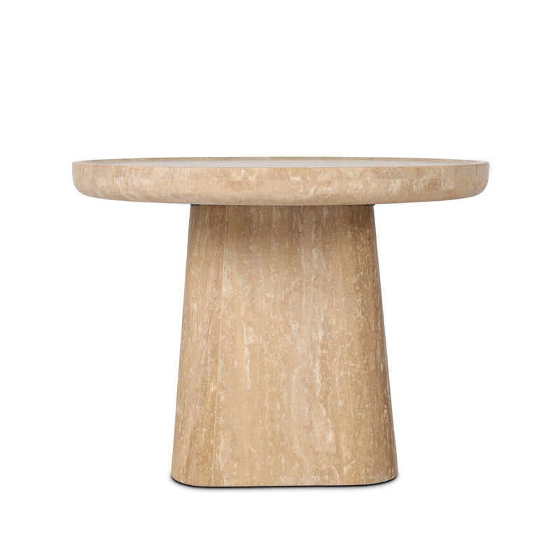 Zane End Table - Golden Travertine