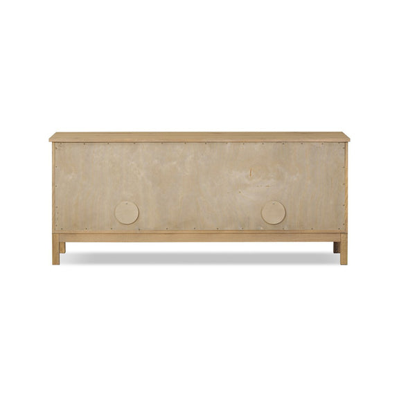 Alessio Media Console - Aged Natural Oak Veneer