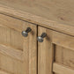 Alessio Media Console - Aged Natural Oak Veneer