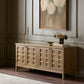 Alessio Media Console - Aged Natural Oak Veneer