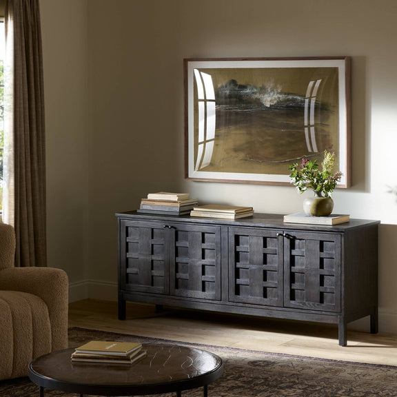 Alessio Media Console - Smoked Black