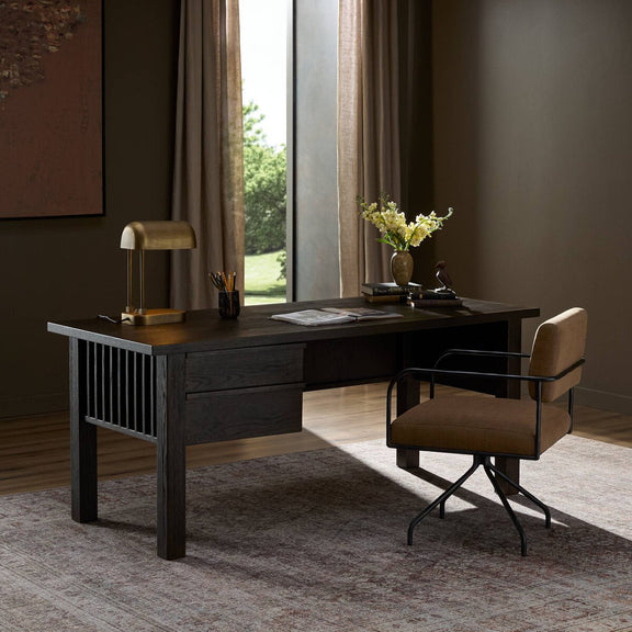 Carlton Desk - Dark Umber Oak