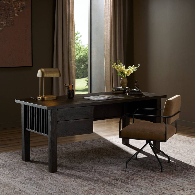 Carlton Desk - Dark Umber Oak