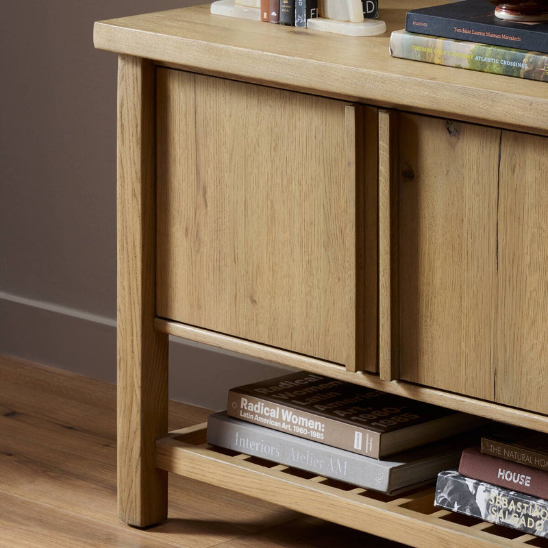 Dalton Media Console - Aged Natural Oak