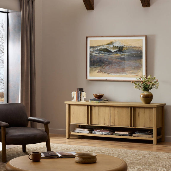 Dalton Media Console - Aged Natural Oak