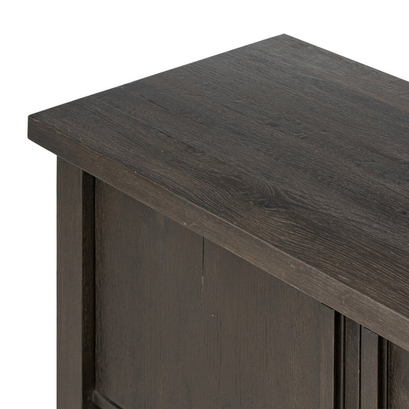 Dalton Media Console - Smoked Black Oak