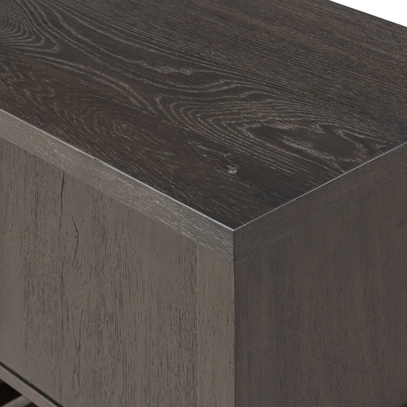 Dalton Media Console - Smoked Black Oak
