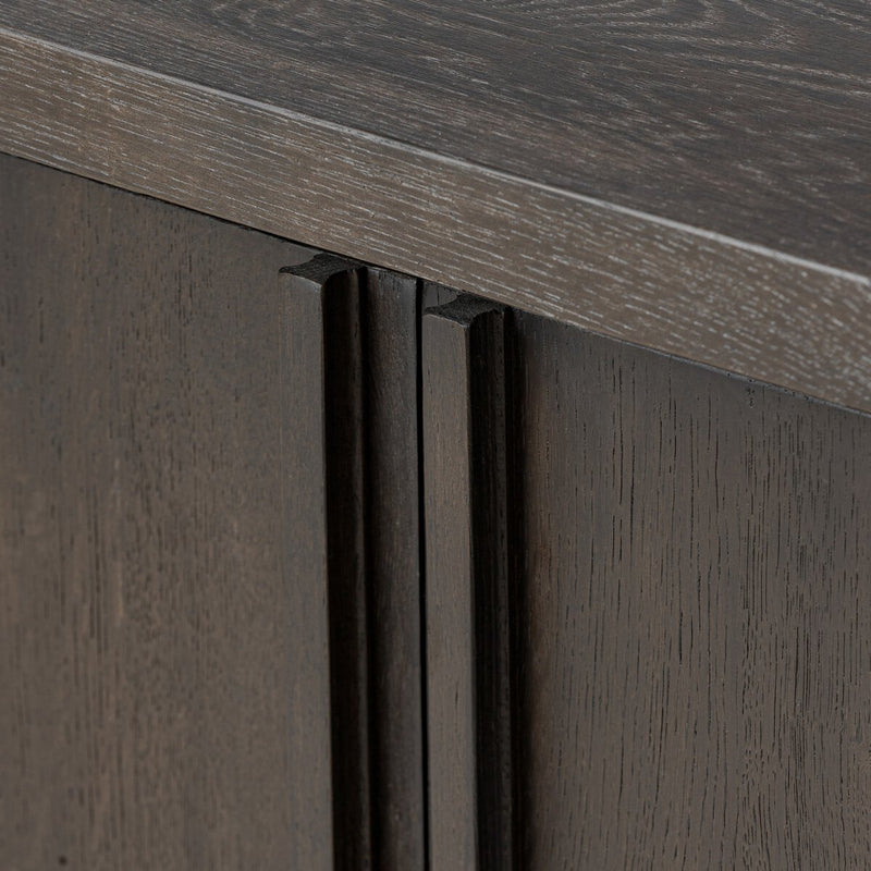 Dalton Media Console - Smoked Black Oak