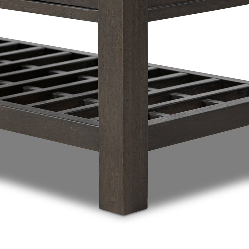 Dalton Media Console - Smoked Black Oak