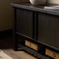 Dalton Media Console - Smoked Black Oak