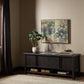 Dalton Media Console - Smoked Black Oak