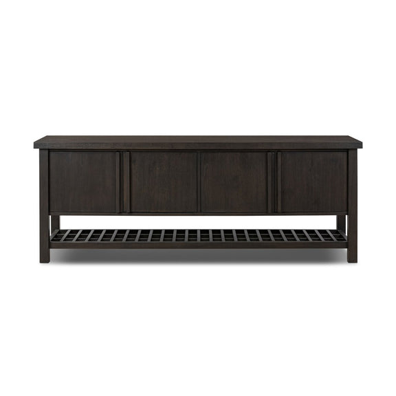 Dalton Media Console - Smoked Black Oak