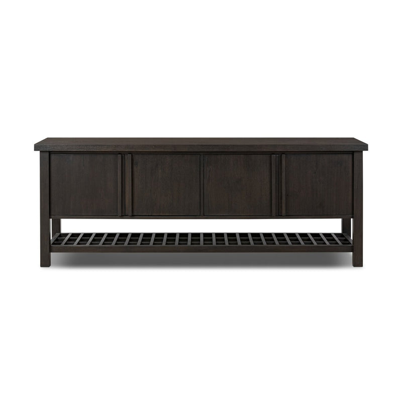 Dalton Media Console - Smoked Black Oak