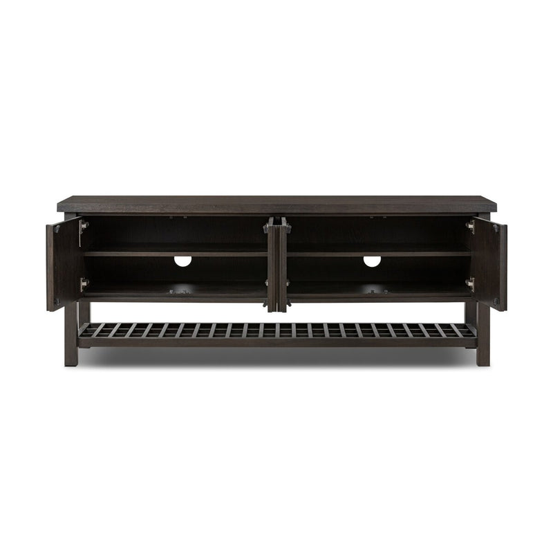 Dalton Media Console - Smoked Black Oak