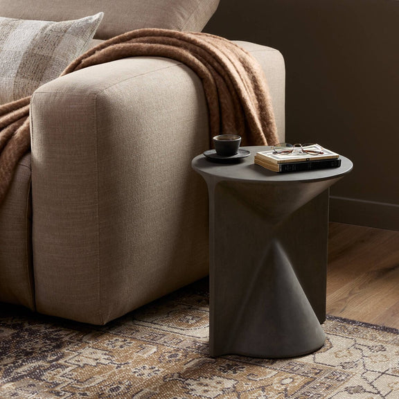 Tomi End Table - Smooth Grey Concrete