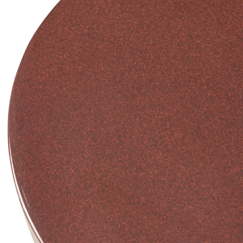 Pinko End Table - Smooth Red Concrete