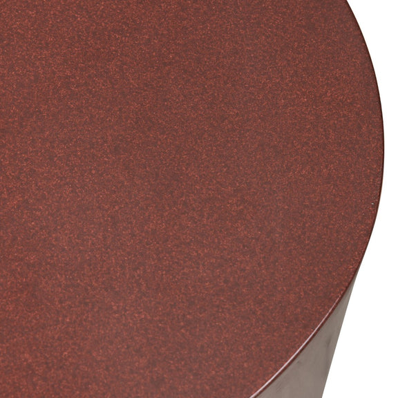 Pinko End Table - Smooth Red Concrete