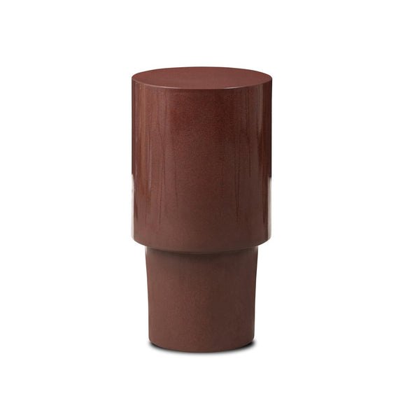 Pinko End Table - Smooth Red Concrete