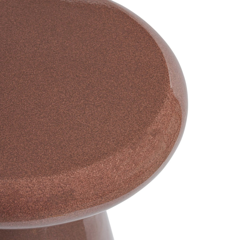 Kika End Table - Smooth Red Concrete