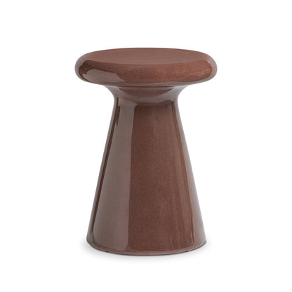 Kika End Table - Smooth Red Concrete