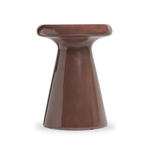 Kika End Table - Smooth Red Concrete
