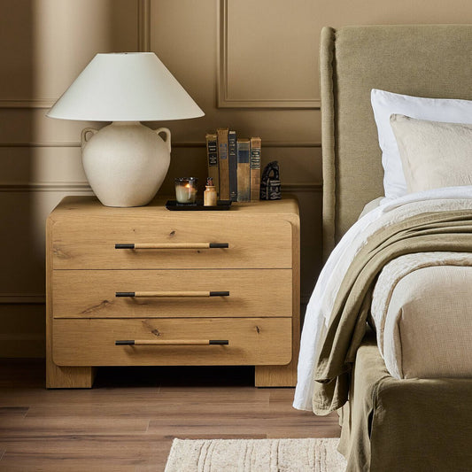 Eden Nightstand - Aged Smoked Oak Veneer