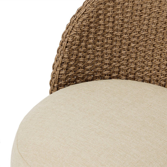 Quaid Outdoor Woven Dining Chair - Alessi Buff