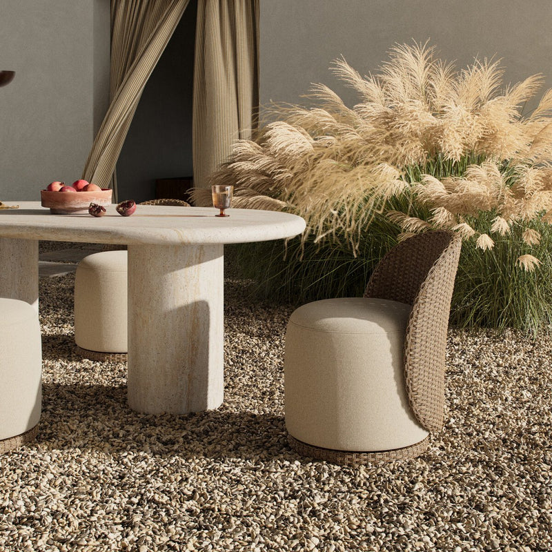Quaid Outdoor Woven Dining Chair - Alessi Buff