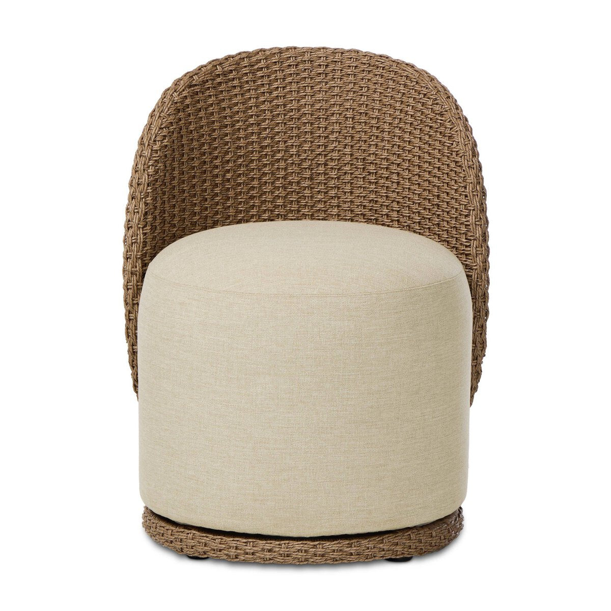 Quaid Outdoor Woven Dining Chair - Alessi Buff