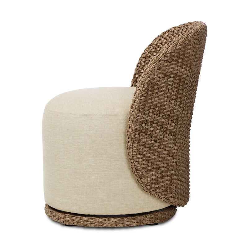 Quaid Outdoor Woven Dining Chair - Alessi Buff