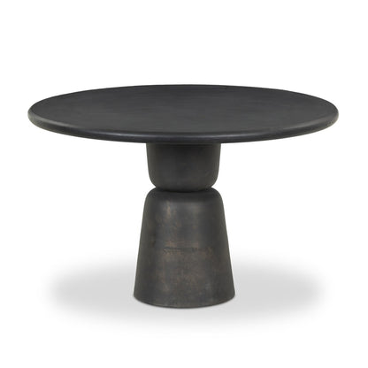Brixton Outdoor Round Dining Table 42" - Distressed Bronze