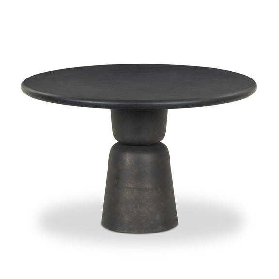 Brixton Outdoor Round Dining Table 42" - Distressed Bronze