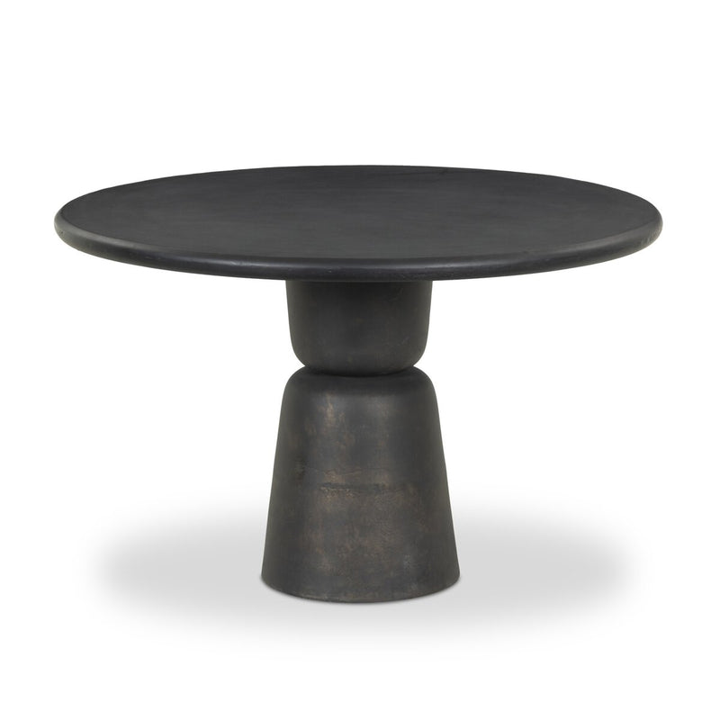 Brixton Outdoor Round Dining Table 42" - Distressed Bronze