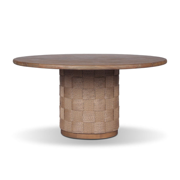 Brandt Outdoor Round Dining Table 60" - Stained Toasted Brown