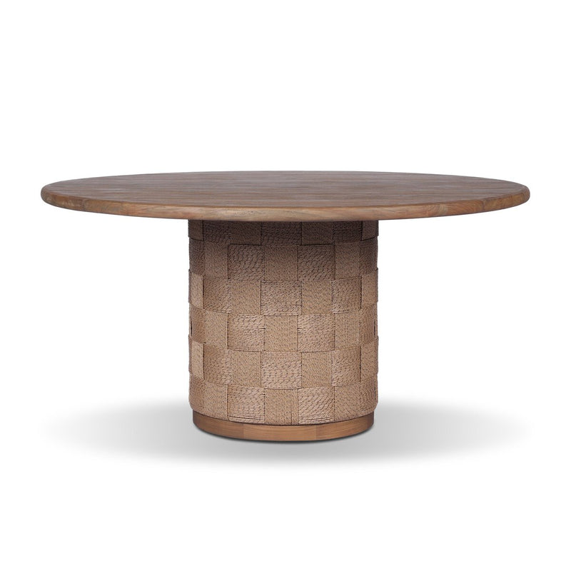 Brandt Outdoor Round Dining Table 60" - Stained Toasted Brown