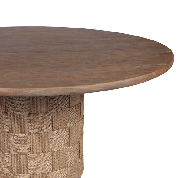 Brandt Outdoor Round Dining Table 60" - Stained Toasted Brown