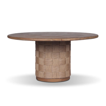 Brandt Outdoor Round Dining Table 60" - Stained Toasted Brown