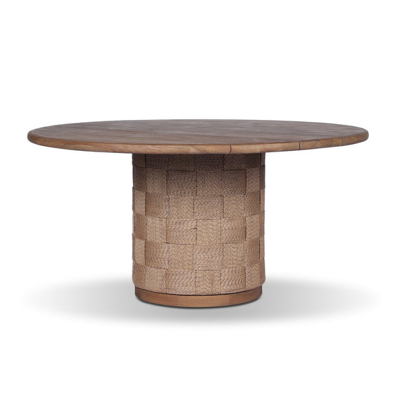 Brandt Outdoor Round Dining Table 60" - Stained Toasted Brown