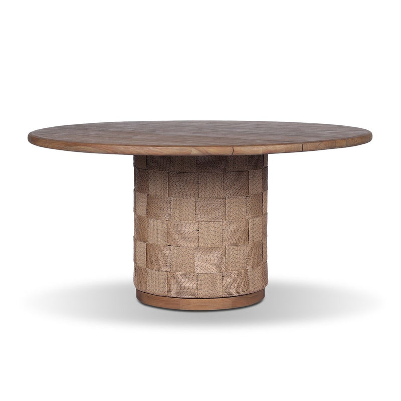 Brandt Outdoor Round Dining Table 60" - Stained Toasted Brown
