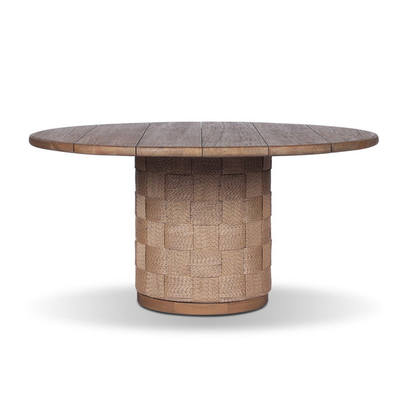 Brandt Outdoor Round Dining Table 60" - Stained Toasted Brown