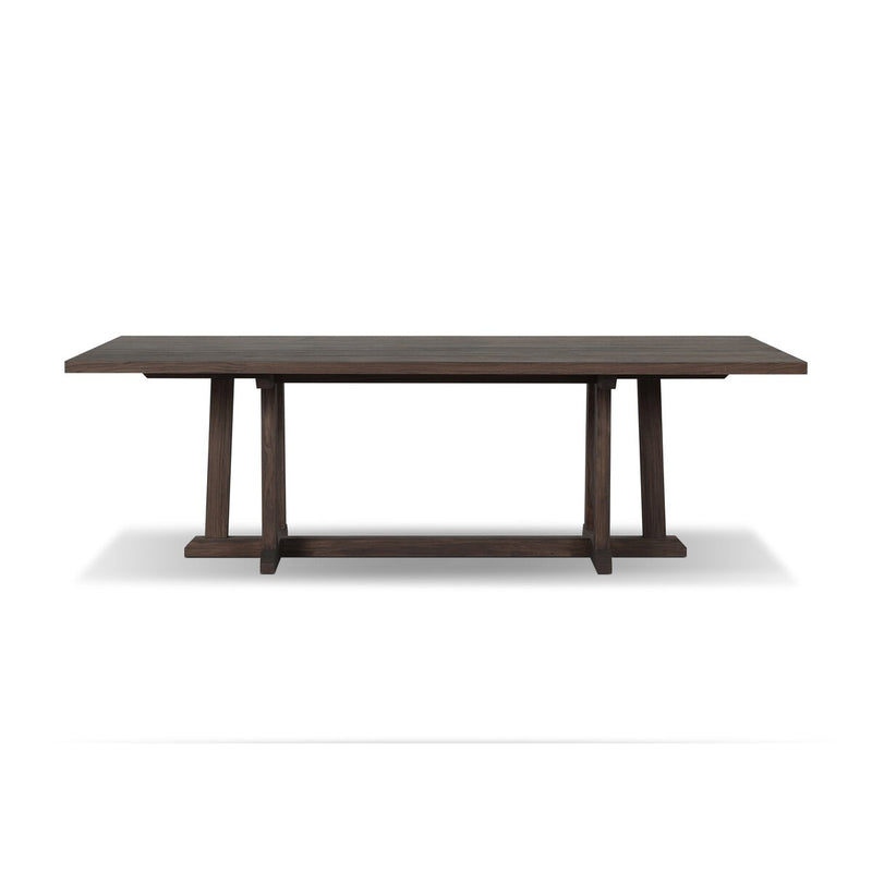 Indie Outdoor Dining Table - Stained Saddle Brown Fsc